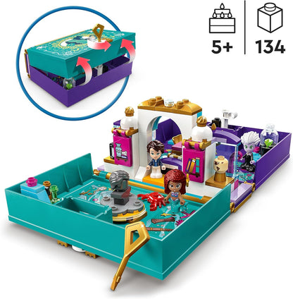 LEGO Disney Princess The Little Mermaid Story Book Buildable Toy with Ariel, Prince Eric and Ursula Micro Dolls plus Sebastian Figure, 2023 Film Playset, for Kids, Girls, Boys Aged 5 Plus 43213 Single