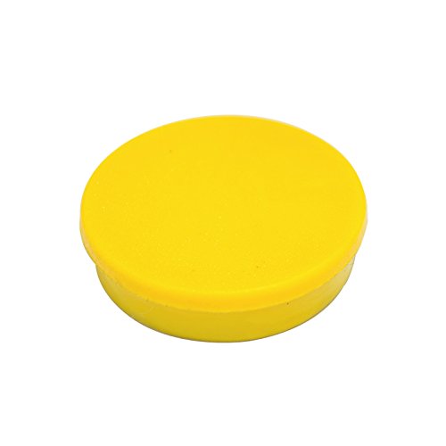 Bi-Office - Imanes para Pizarra, 30 mm, Amarillo, Paquete de 10