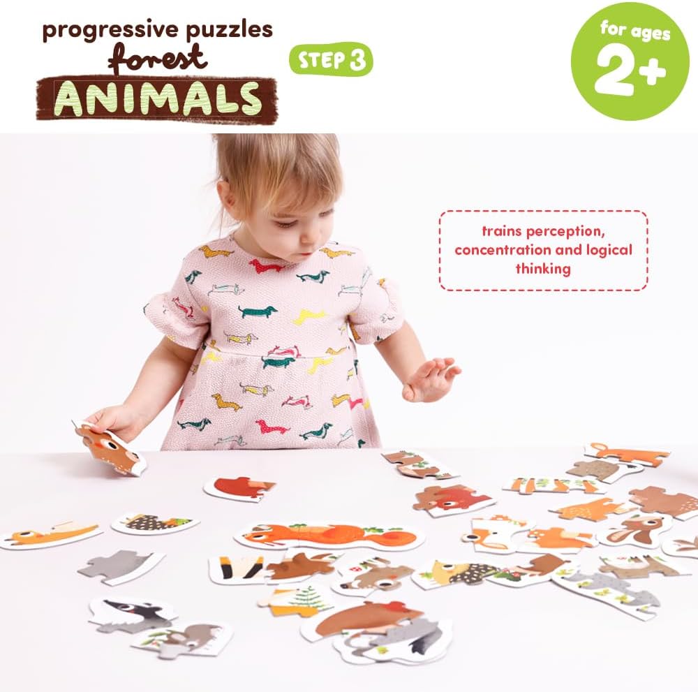 Banana Panda Schritt-für-Schritt-Puzzle Waldtiere 2+