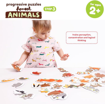 Banana Panda Schritt-für-Schritt-Puzzle Waldtiere 2+