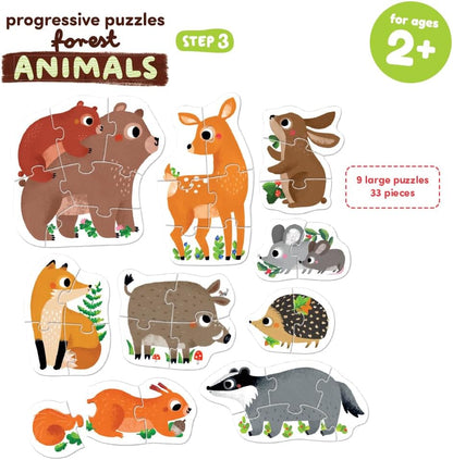 Banana Panda Schritt-für-Schritt-Puzzle Waldtiere 2+