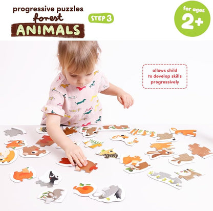 Banana Panda Schritt-für-Schritt-Puzzle Waldtiere 2+