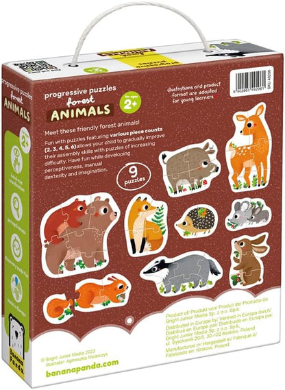 Banana Panda Schritt-für-Schritt-Puzzle Waldtiere 2+