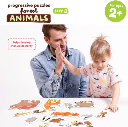 Banana Panda Schritt-für-Schritt-Puzzle Waldtiere 2+