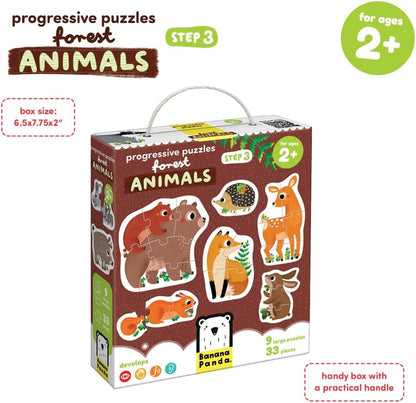 Banana Panda Schritt-für-Schritt-Puzzle Waldtiere 2+