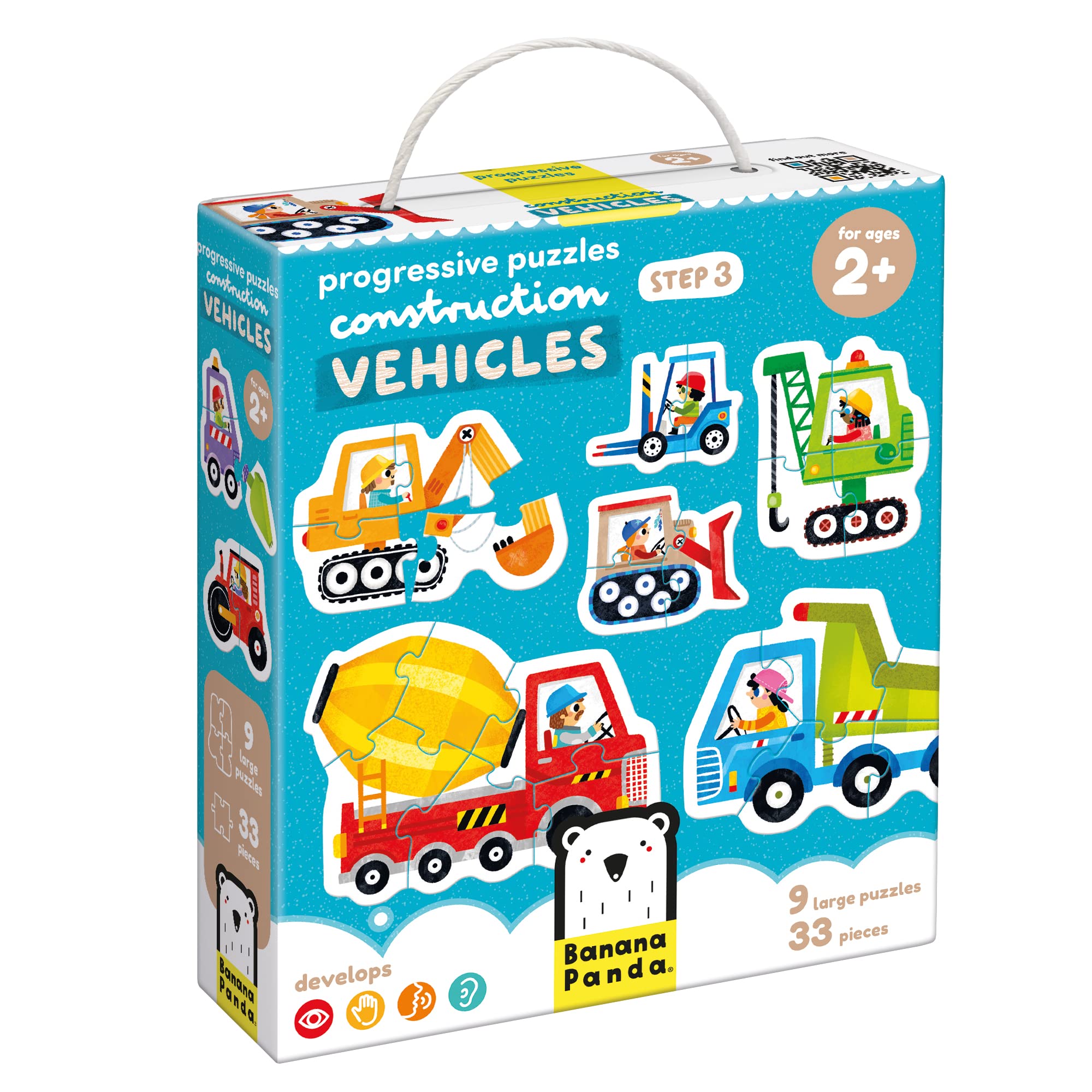 Banana Panda Schritt für Schritt Puzzle Fahrzeuge 2+