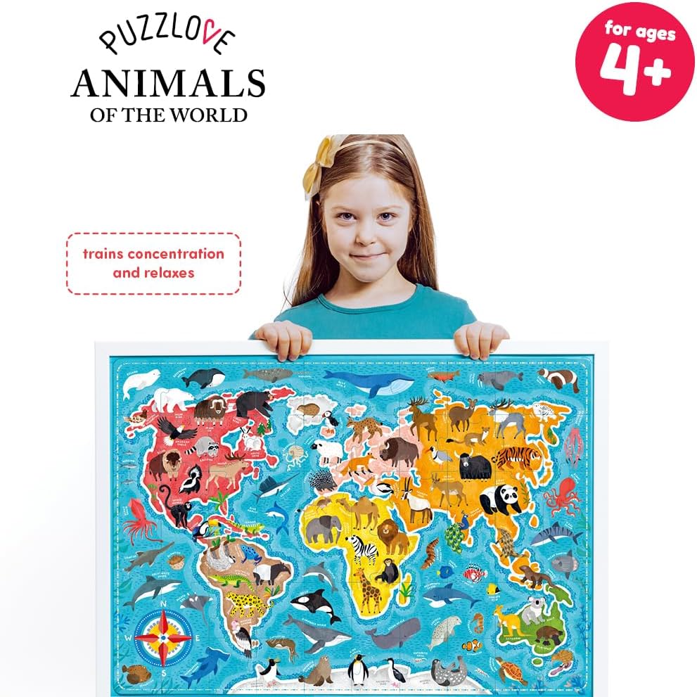 Banana Panda Puzzlove Jigsaw Puzzle - Animals of The World - 60 pcs