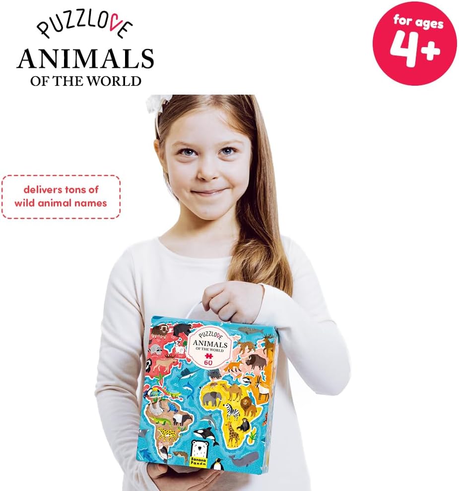 Banana Panda Puzzlove Jigsaw Puzzle - Animals of The World - 60 pcs