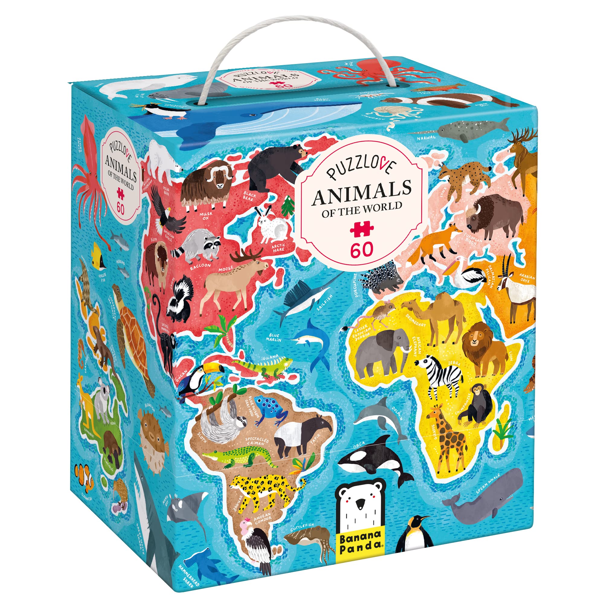 Banana Panda Puzzlove Jigsaw Puzzle - Animals of The World - 60 pcs