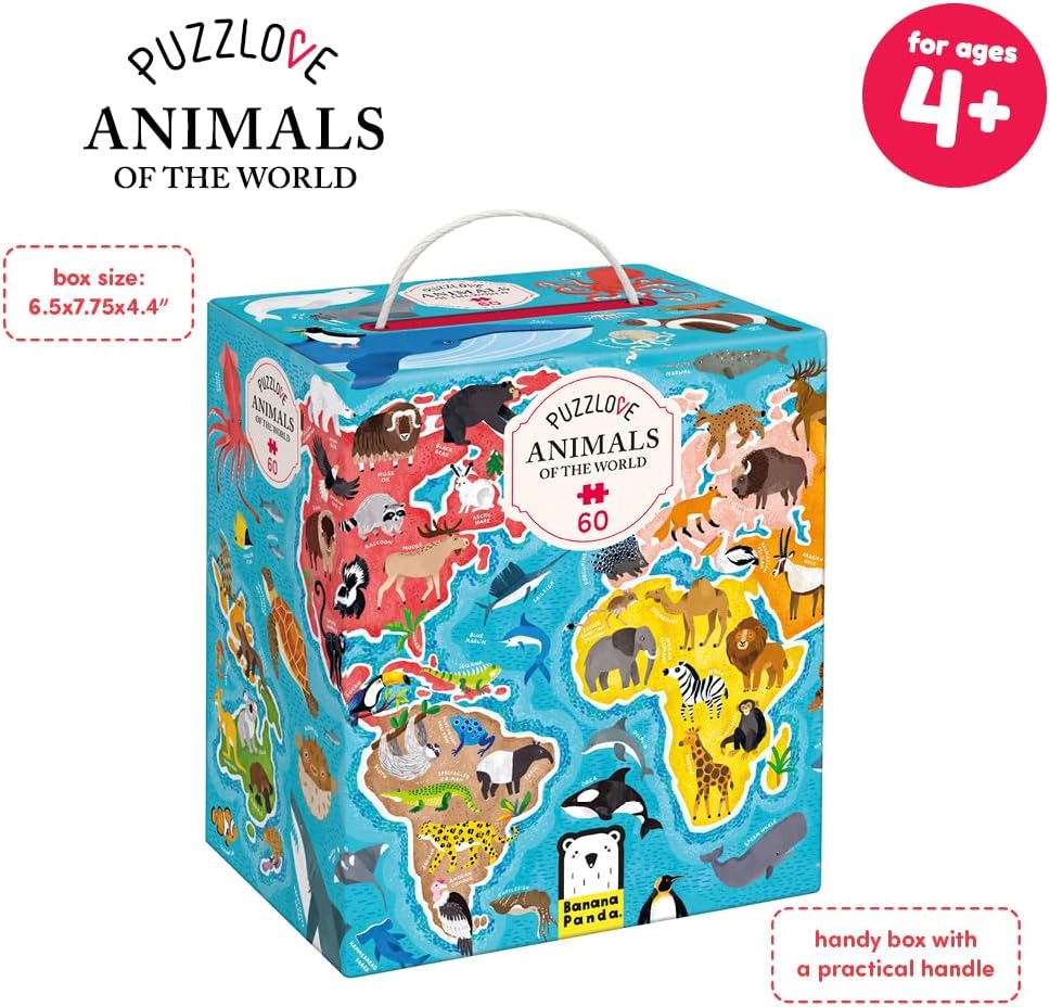 Banana Panda Puzzlove Jigsaw Puzzle - Animals of The World - 60 pcs