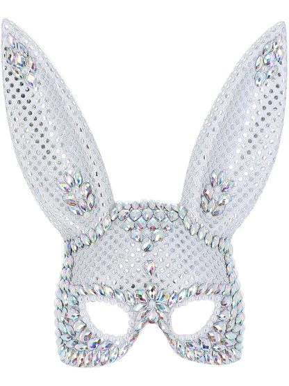 Smiffys Fever Silver Jewel Bunny Mask