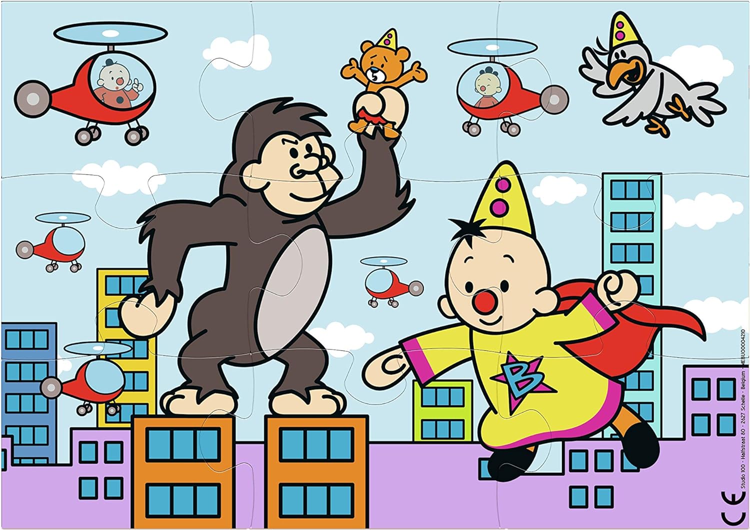 Bumba - kartonnen puzzel van 9 stukjes - Super Bumba