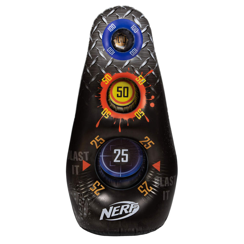 Nerf Inflatable Target, 4’ Tall Practice Device – 3 Score Zones, Water Filled Base – Great for Outdoor & Indoor Play