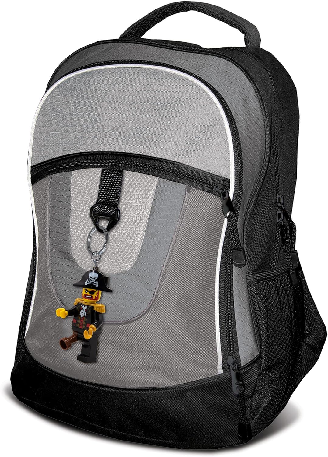 Llavero LEGO Icónico Capitán Barba Ladrillo Linterna LED Juguetes de regalo para niños - Figura de 76 mm de altura (KE23H) - 2 pilas CR2025 incluídas