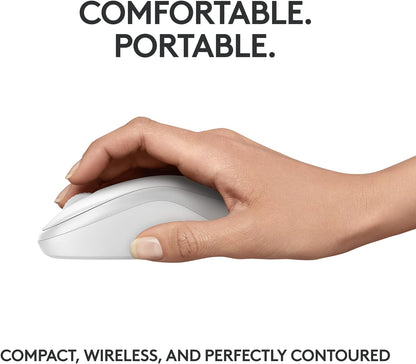 Logitech M240 Silent Bluetooth Mouse, Wireless, Compact, Portable, Smooth Tracking, 18-Month Battery, for Windows, macOS, ChromeOS, Compatible with PC, Mac, Laptop, Tablets