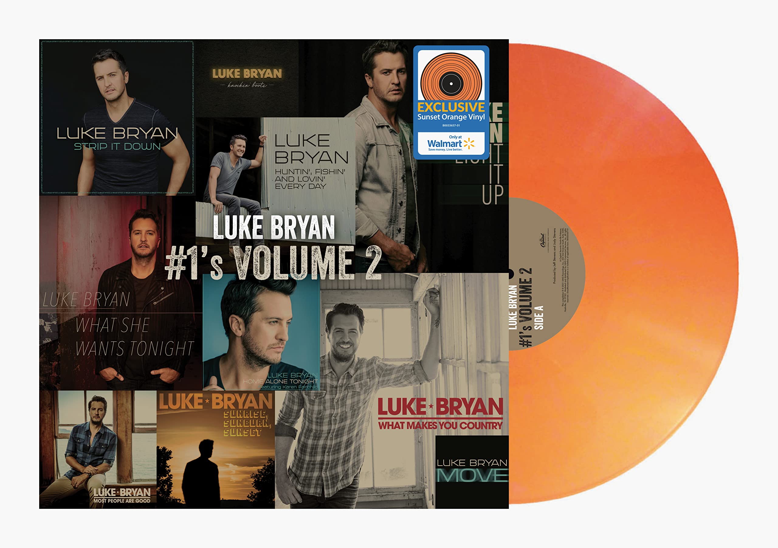 Luke Bryan #1's Volume 2 Sunset Orange Vinyl