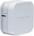 BROTHER PT-P300BT Label Maker, Bluetooth, P-Touch 'CUBE' Label Printer, Portable, Up to 12mm Labels, Includes 12mm Black on White Tape Cassette