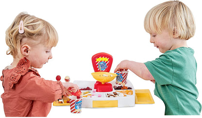 Casdon Pick and Mix Sweet Shop. Toy Sweet Shop Display Set with Working Scales, Cash Drawer, and Pretend Money. Suitable for Preschool Toys. Playset for Children Aged 3+