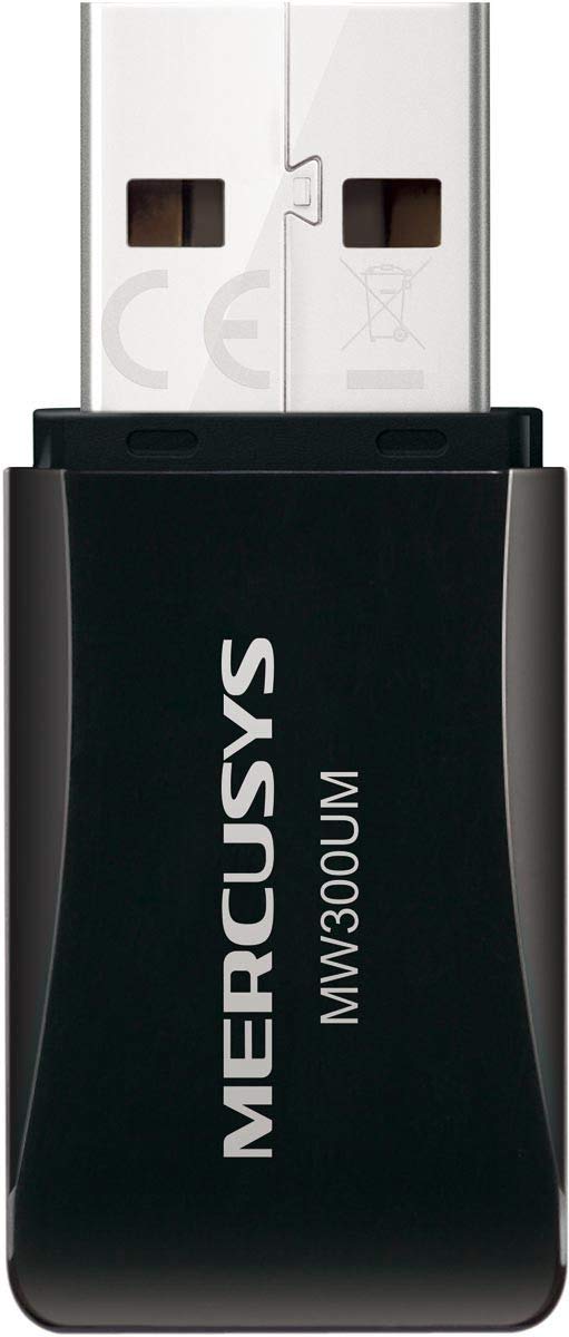 MERCUSYS Wireless Adapter MW300UM USB WiFi Dongle for PC Desktop Laptop, Support Windows 10/8.1/8/7/XP (32/64bit), by TP-Link