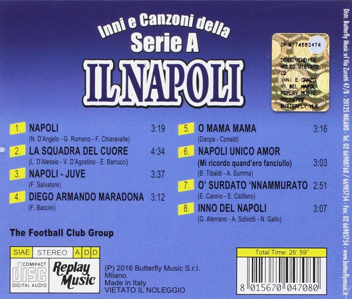 Inni E Canzoni Della Serie A - Il Napoli