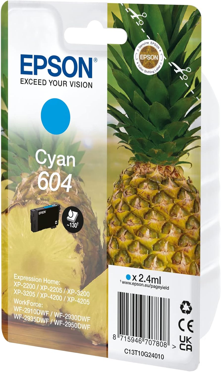 Epson Ink/604 Pineapple 2.4ml CY SEC