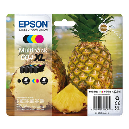 Epson 604XL Pineapple, Genuine Multipack, 4-colours Ink Cartridges