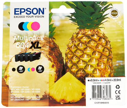 Epson 604XL Pineapple, Genuine Multipack, 4-colours Ink Cartridges
