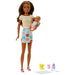 Barbie HJY31 - Puppen und Zubehör, brünette Skipper-Puppe mit Baby-Figur und 5 Zubehörteilen, Babysitters Inc. Spielset, Puppen Spielzeug ab 3 Jahren