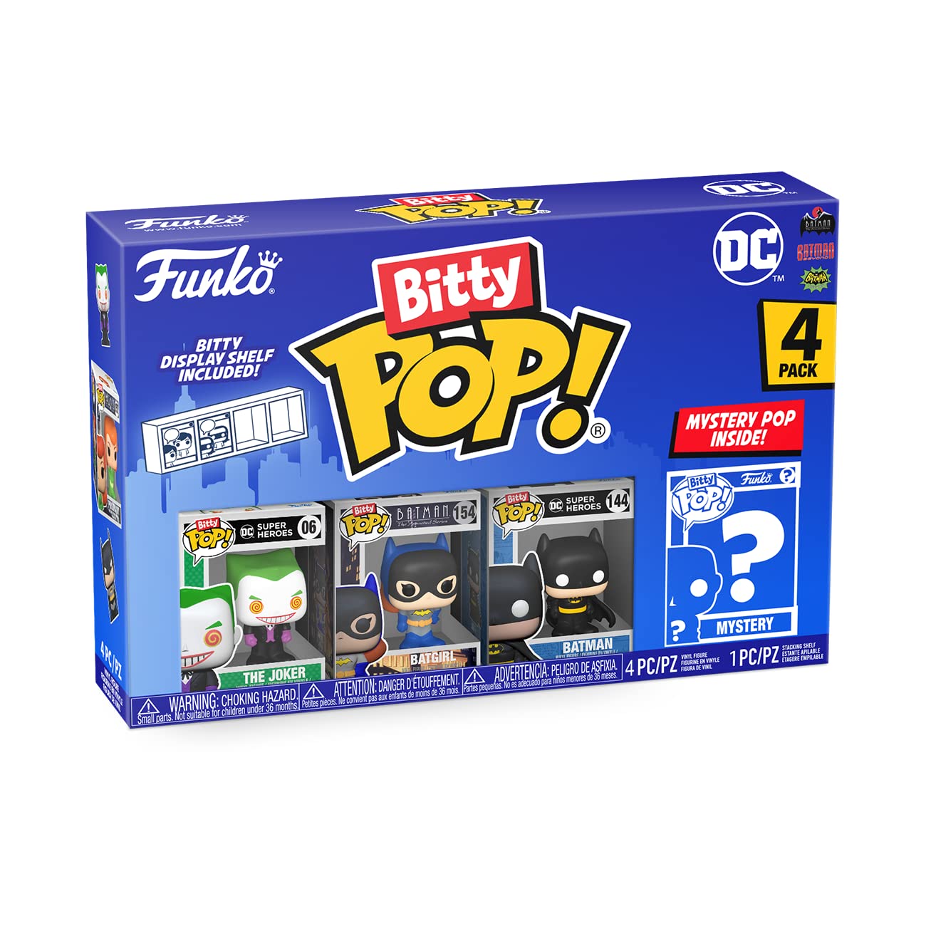 Funko BEETJE POP! : DC - The Joker 4PK (stijlen kunnen variëren