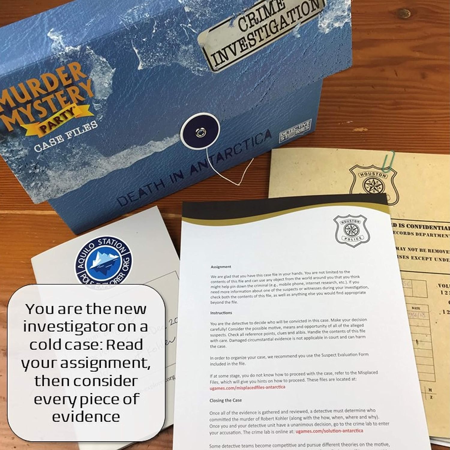 (New Aug) UG Murder Mystery Party Case Files: Death in Antarctica