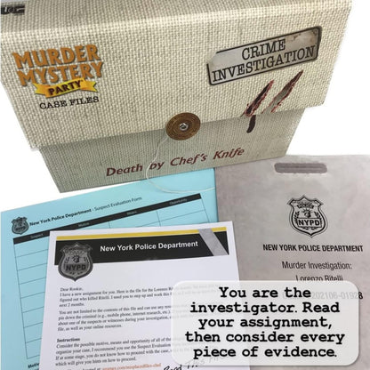 University Games Murder Mystery Case File A Chef's Knife, 33283, For age 12 years and over