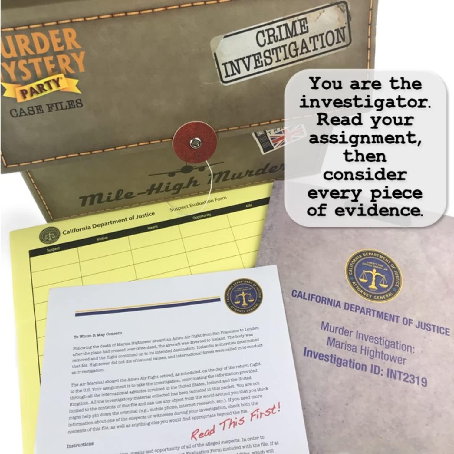 University Games Murder Mystery Case File Mile High Murder, 33284