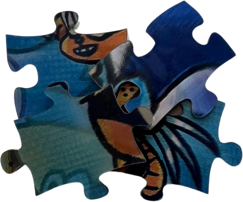 University Games 33846 Dog Man Supa Buddies 100 Piece Lenticular Jigsaw Puzzle, Multi-Colored, One Size