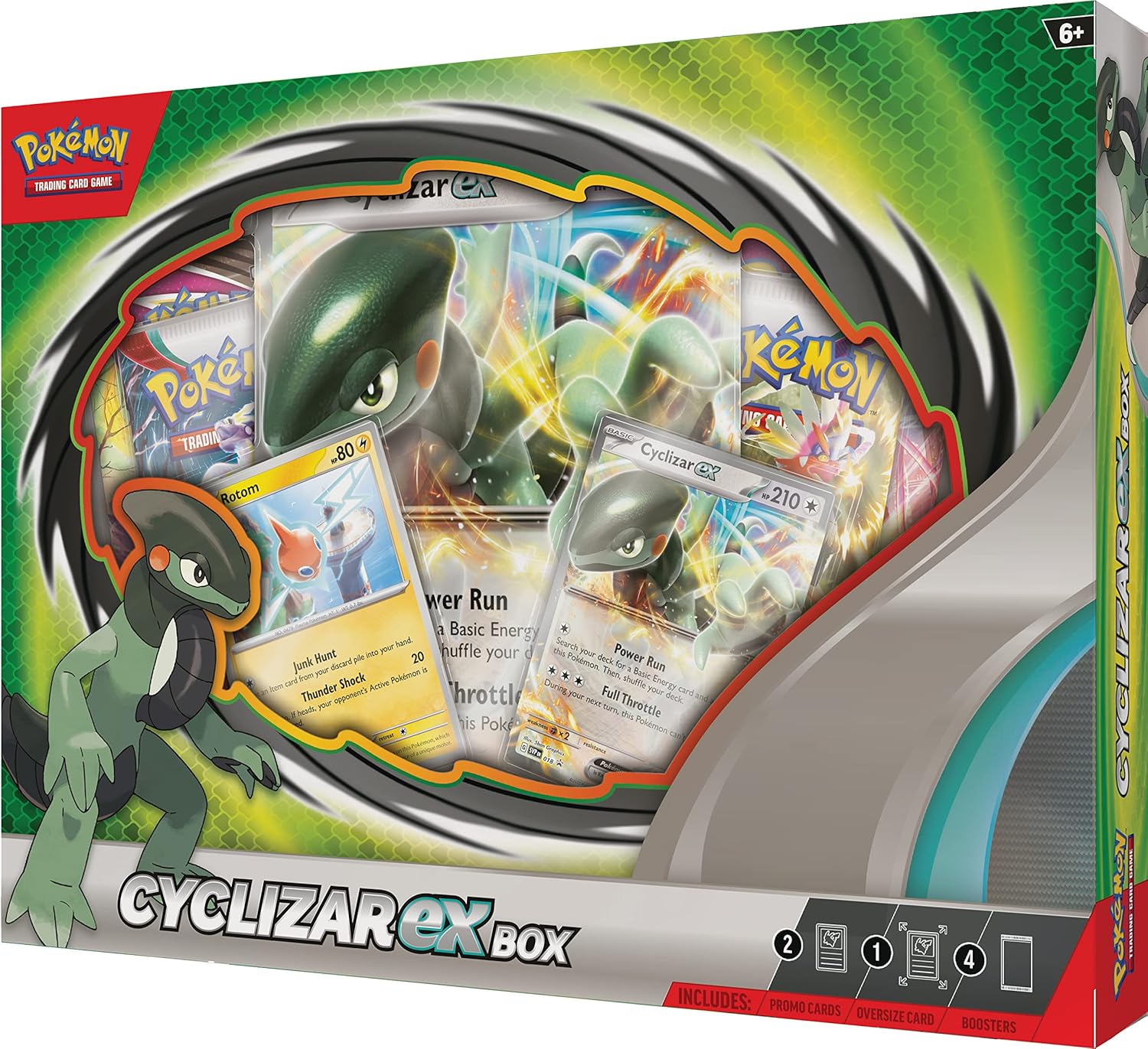 Pokémon TCG: Cyclizar ex Box (2 Foil Promo Cards, 1 Foil Oversize Card & 4 Booster Packs)
