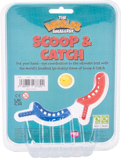 Fizz Creations The World's Smallest Scoop & Catch Game! Tiny Novelty Scoop & Catch Game, Includes 2 Scoops & 1 Ball.