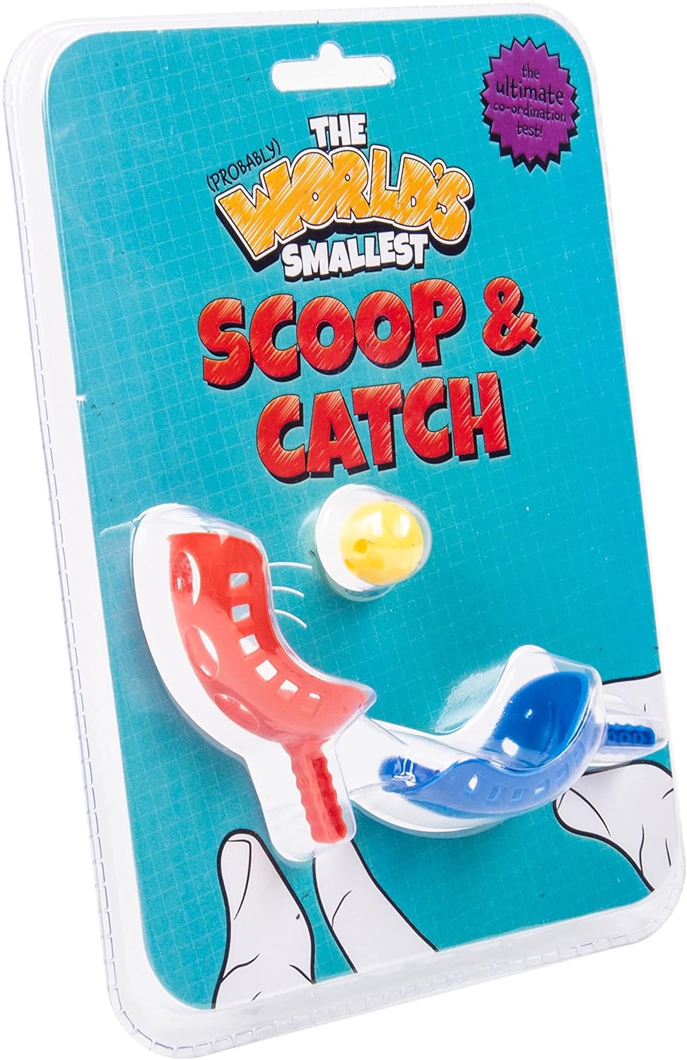 Fizz Creations The World's Smallest Scoop & Catch Game! Tiny Novelty Scoop & Catch Game, Includes 2 Scoops & 1 Ball.