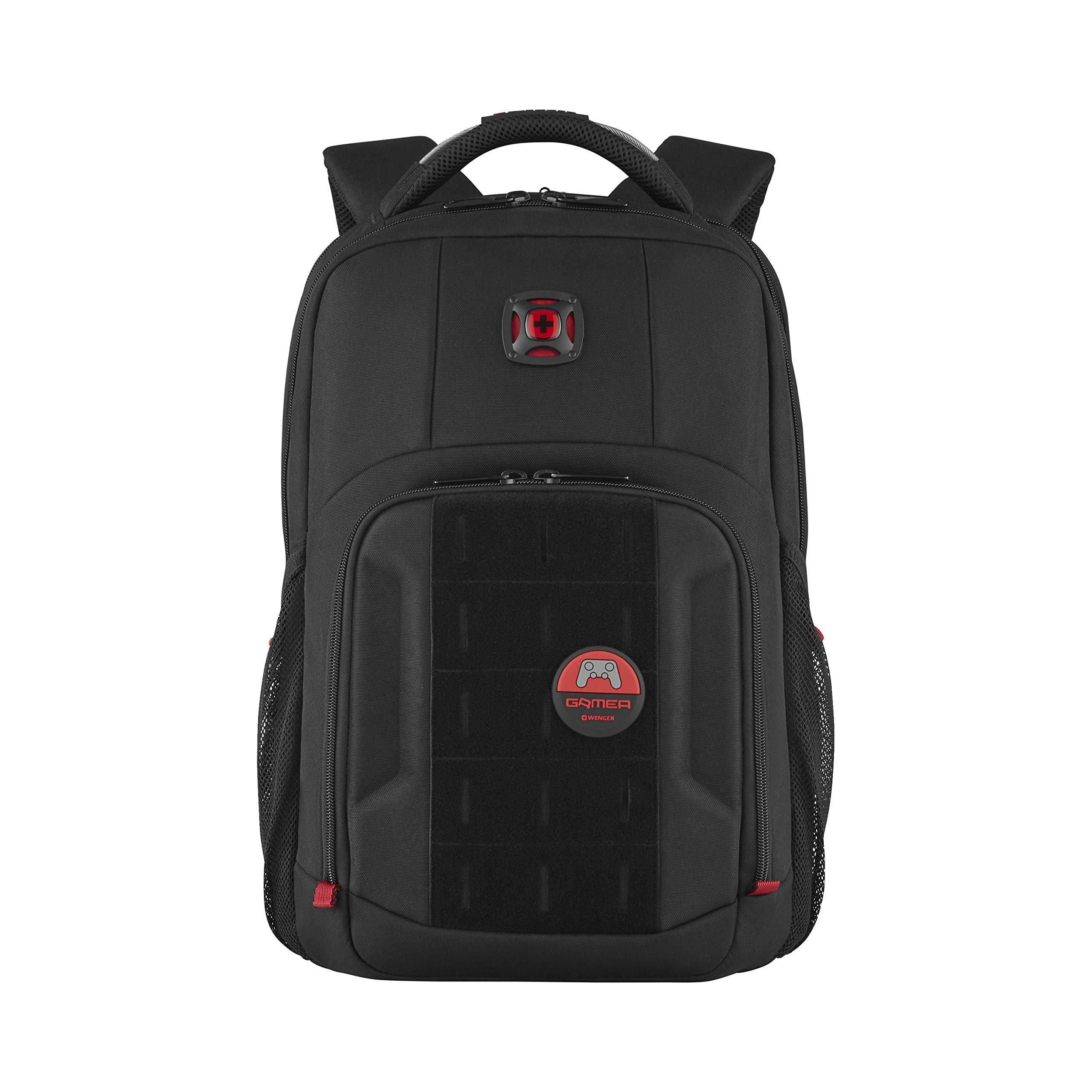 Wenger Premium PlayerMode 15.6 inch Laptop Backpack - Water-Resistant, Shockproof Notebook Bag with Protective Sleeve, Organizer Pockets, Padded Shoulder Straps - Ideal for Travel, Business (Black