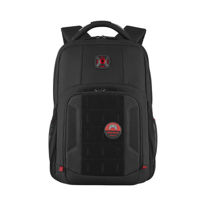 Wenger Premium PlayerMode 15.6 inch Laptop Backpack - Water-Resistant, Shockproof Notebook Bag with Protective Sleeve, Organizer Pockets, Padded Shoulder Straps - Ideal for Travel, Business (Black