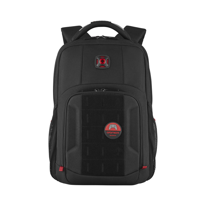 Wenger Premium PlayerMode 15.6 inch Laptop Backpack - Water-Resistant, Shockproof Notebook Bag with Protective Sleeve, Organizer Pockets, Padded Shoulder Straps - Ideal for Travel, Business (Black