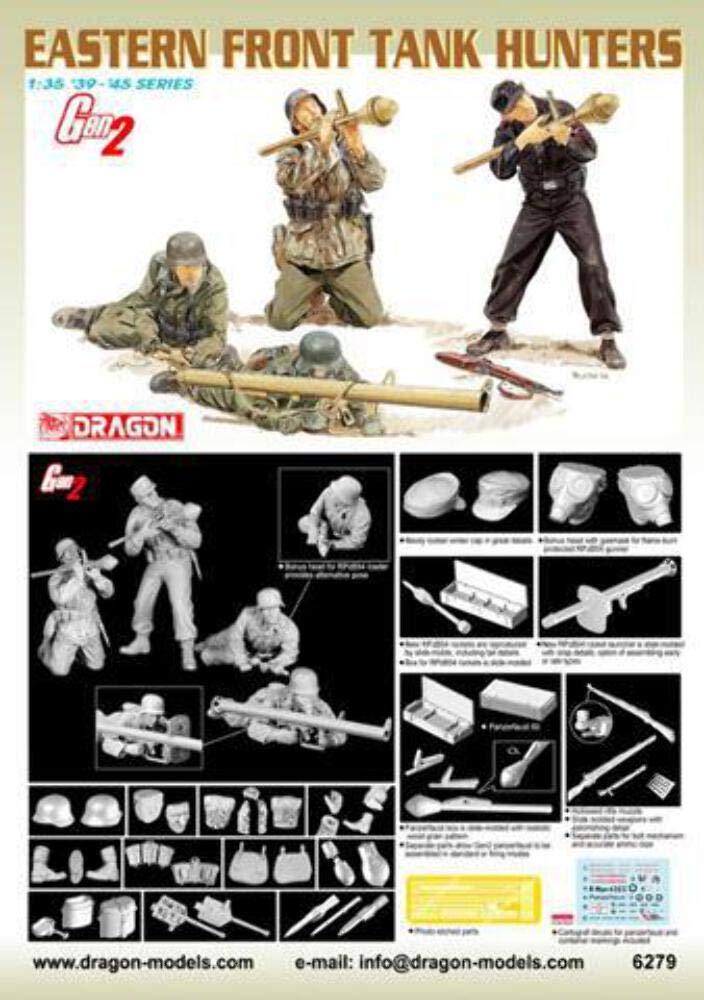 Dragon 1/35 German Eastern Front Tank Hunters (Gen 2) Military Figures Model Kit