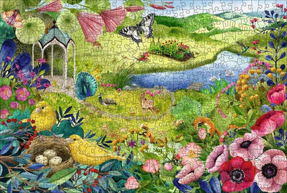 Ravensburger Wooden Jigsaw Puzzle for Adults and Kids Age 14 Years Up - Wildlife Garden 500 Pieces