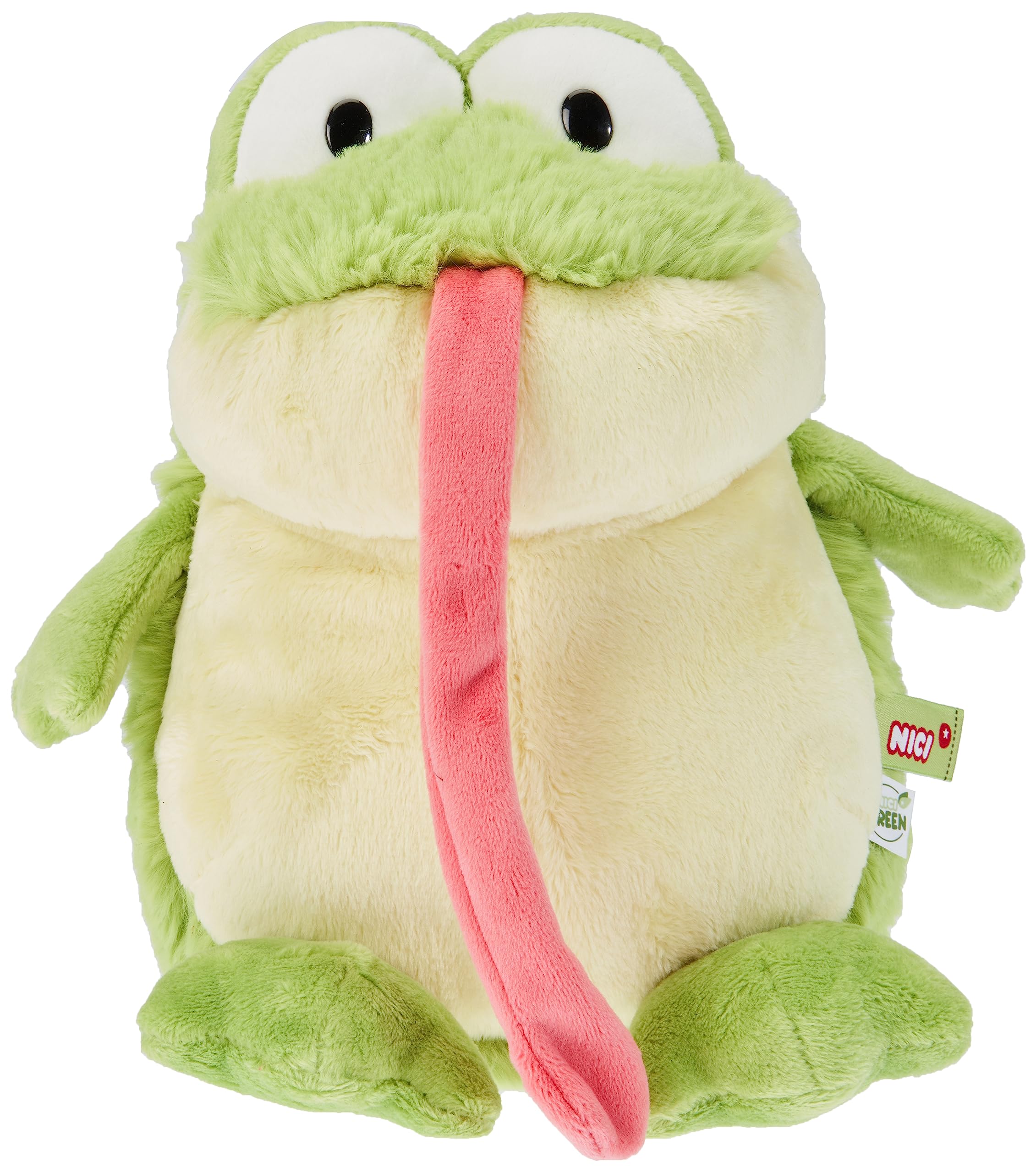 NICI 47614 Soft Frog 25 cm – Sustainable Cuddly Toys for Girls, Boys & Babies – Fluffy Stuffed Playing, Collecting & Cuddling – Cosy Plush Animals, Green