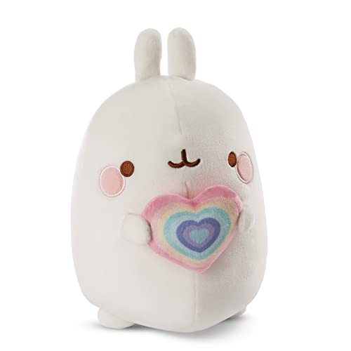 Nici - Nici Pluchen Knuffel Molang Regenboog met Hart in Geschenkdo
