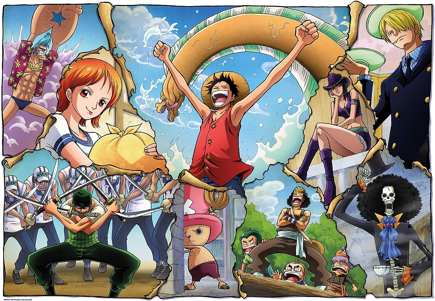 Clementoni One Piece Puzzle 500 Teile - Legespiel für Manga & Anime Fans - Geschenk für Kinder ab 14 Jahren & Erwachsene, 35136 Anime One Piece 500 Stücke