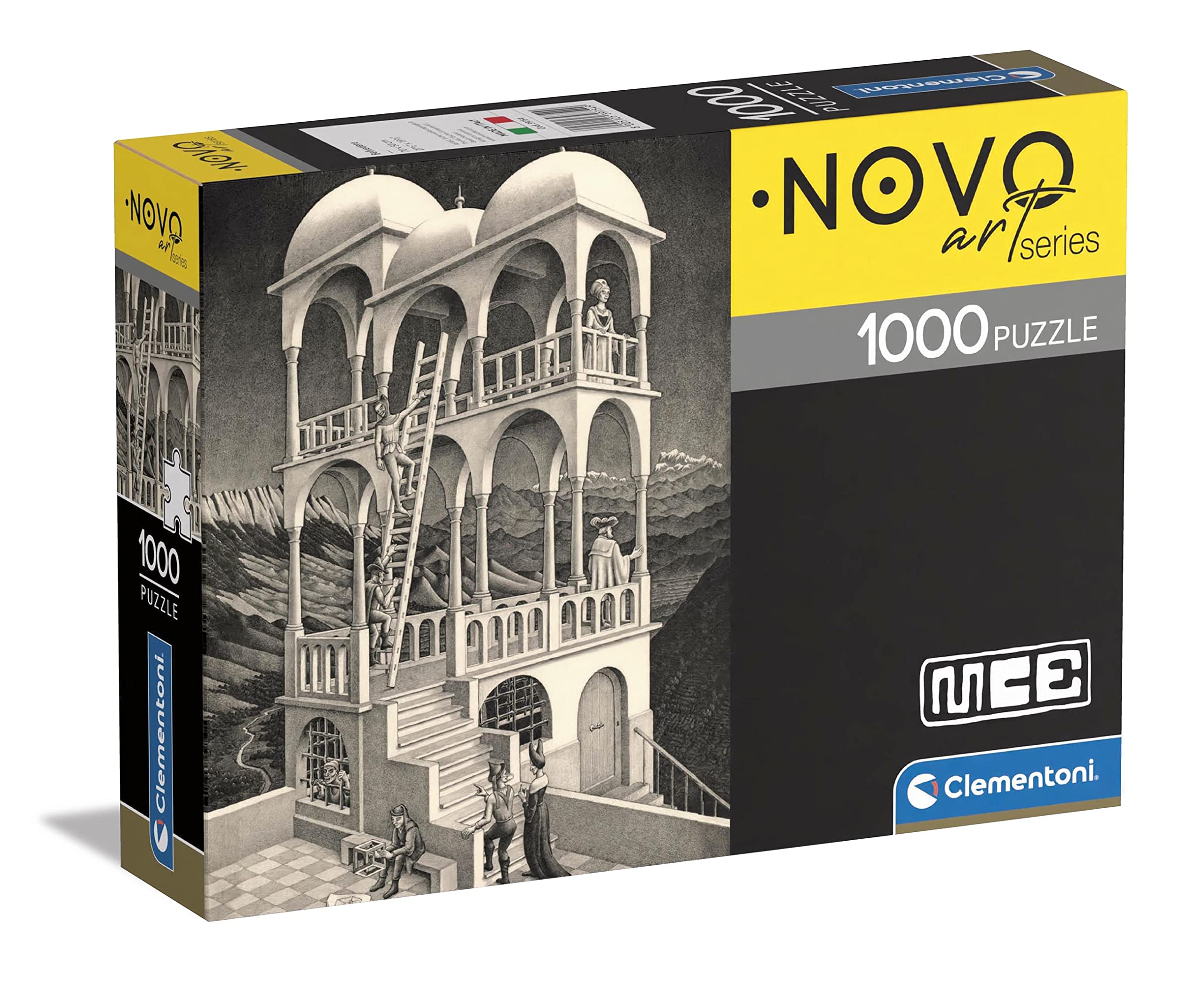 Clementoni 39754 Modern Museum Collection M. C. Escher, Belvedere 1000 Pieces, Jigsaw Puzzle for Adults-Made in Italy, Multi-Coloured