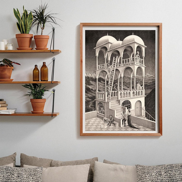 Clementoni 39754 Modern Museum Collection M. C. Escher, Belvedere 1000 Pieces, Jigsaw Puzzle for Adults-Made in Italy, Multi-Coloured