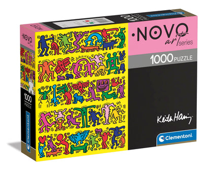 Clementoni 39755 Novo Art Series-Keith Haring, Puzzle 1000 Teile Für Erwachsene Und Kinder 10 Jahren, Geschicklichkeitsspiel Für Die Ganze Familie, Mehrfarbig
