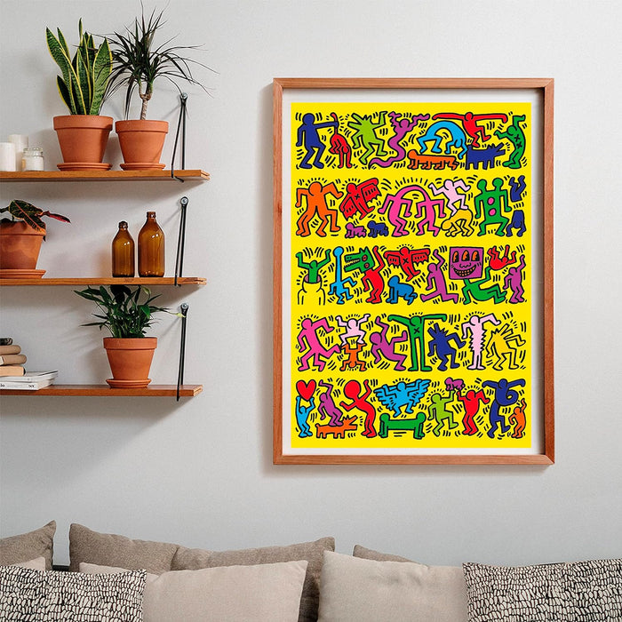 Clementoni 39755 Novo Art Series-Keith Haring, Puzzle 1000 Teile Für Erwachsene Und Kinder 10 Jahren, Geschicklichkeitsspiel Für Die Ganze Familie, Mehrfarbig