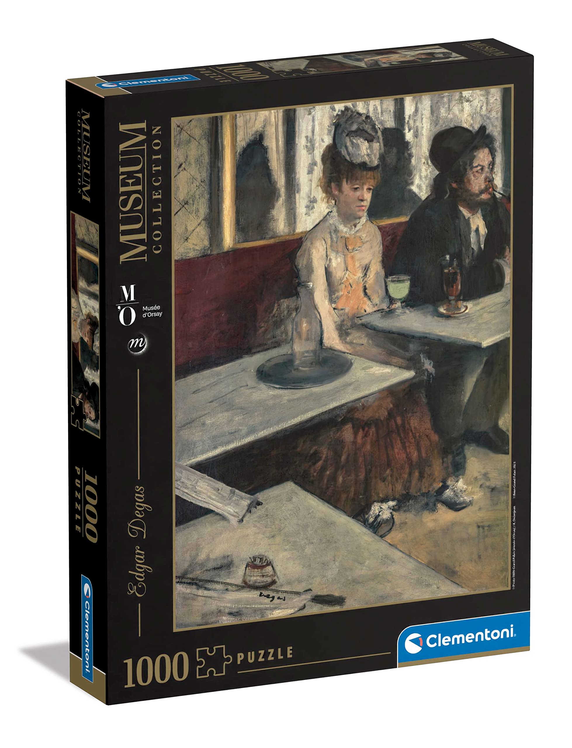 Clementoni - Puzzle Adulto 1000 Piezas Colección Museos Museo D´Orsay - Degas - El Ajenjo - Desde 14 años (39761