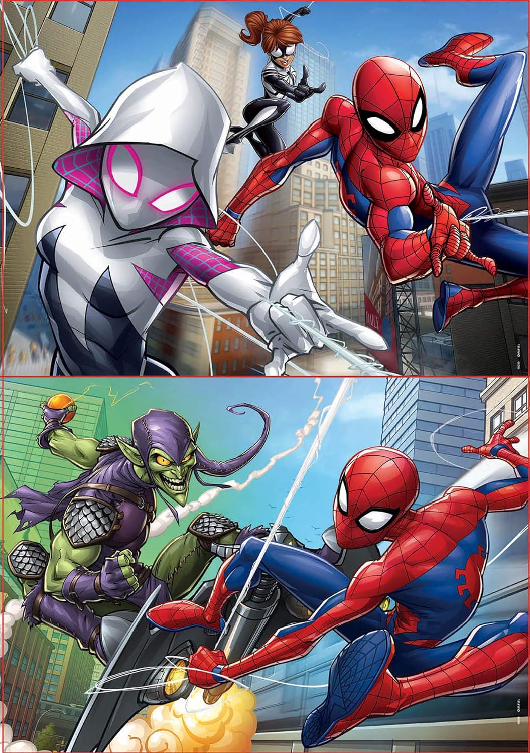 Educa - Puzzle 48 Teile für Kinder ab 4 Jahren | 2x48 Spider-Man Puzzle, Abwechslungsreich, Marvel, Puzzleset, Kinderpuzzle (18099